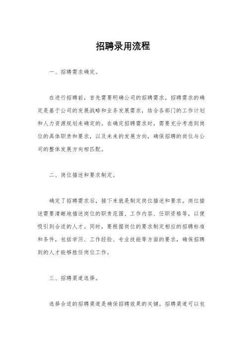 招聘录用流程