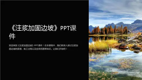 《注浆加固边坡》课件