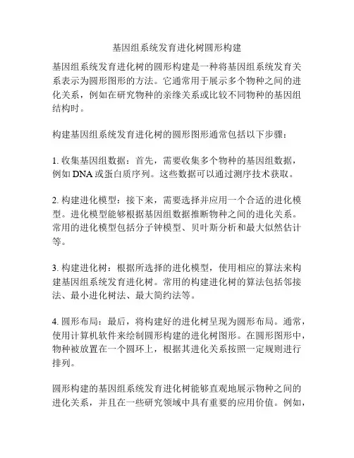 基因组系统发育进化树圆形构建
