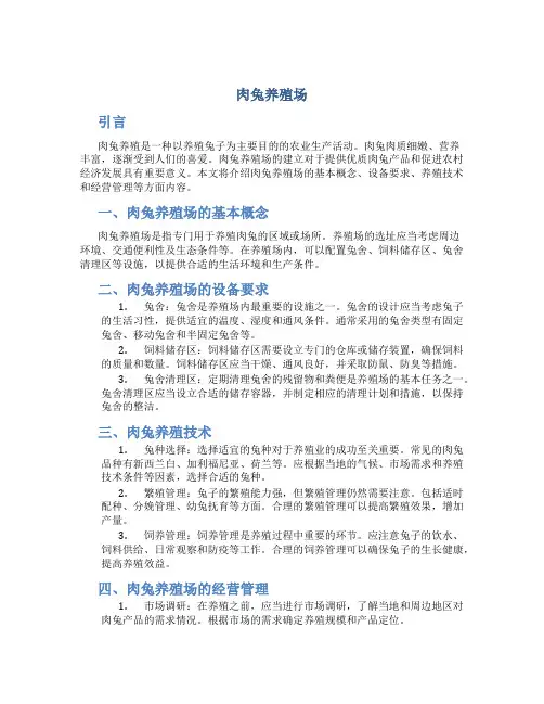 肉兔养殖场
