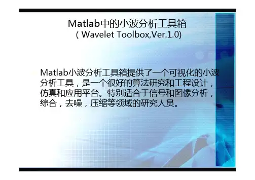 Matlab中的小波分析工具箱 2