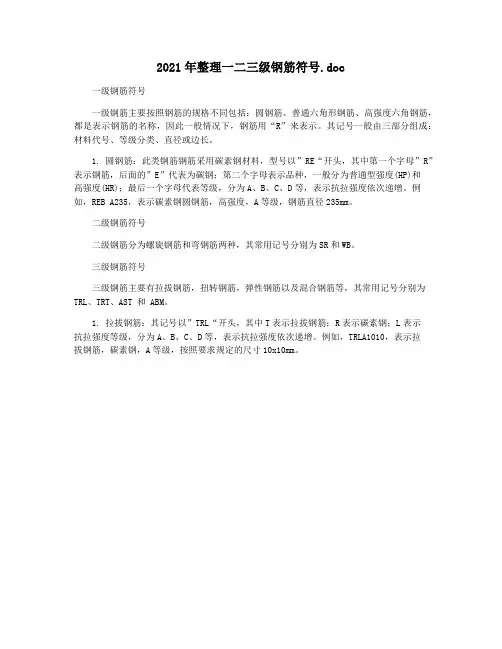 2021年整理一二三级钢筋符号.doc