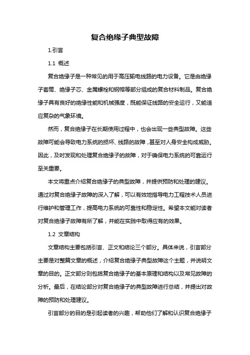 复合绝缘子典型故障