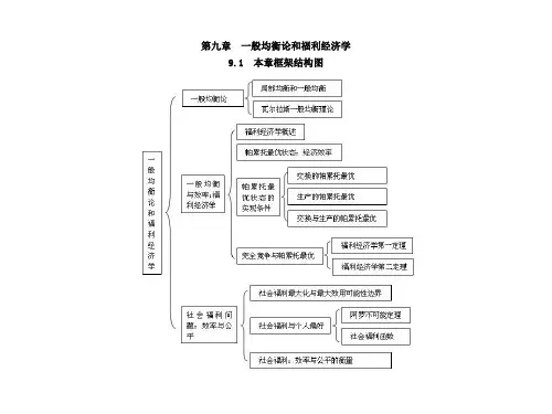 微观经济学第九章  一般均衡论和福利经济学