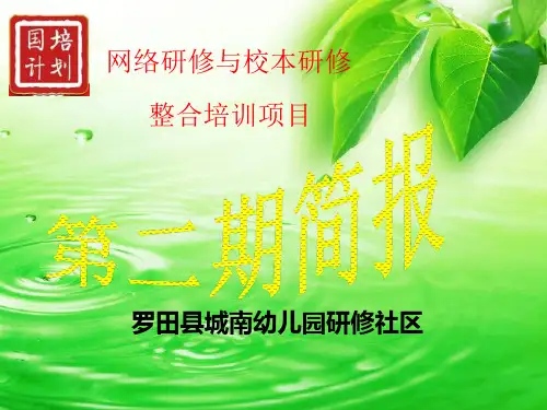 网络研修与校本研修整合培训简报PPT课件