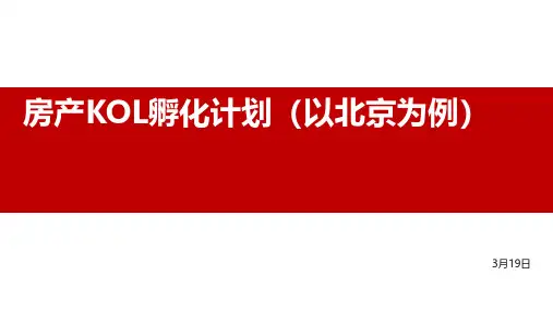 房地产大V账号孵化计划 -kol -2024-