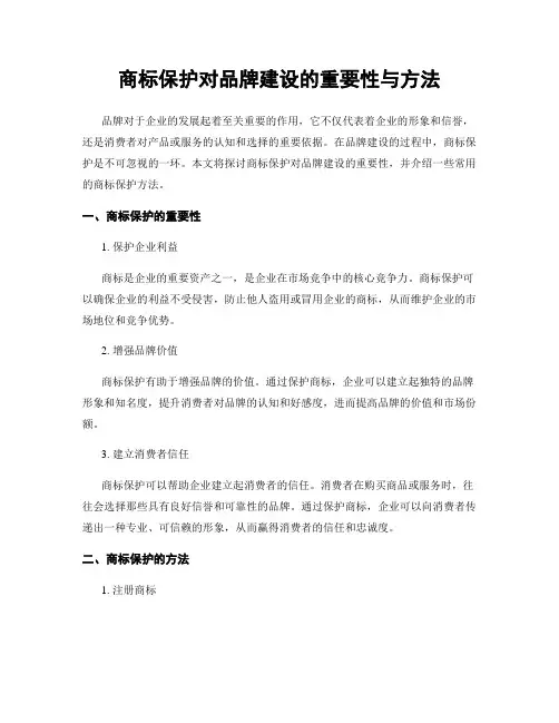 商标保护对品牌建设的重要性与方法