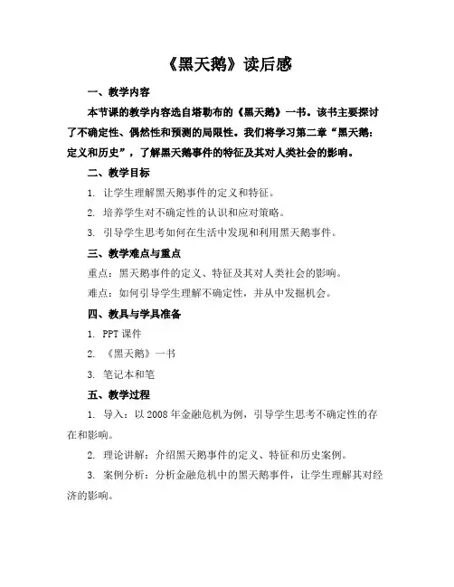 《黑天鹅》读后感