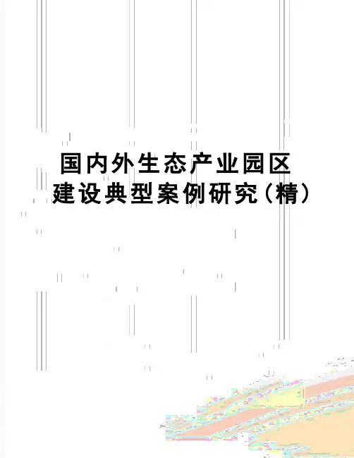 【精品】国内外生态产业园区建设典型案例研究(精)