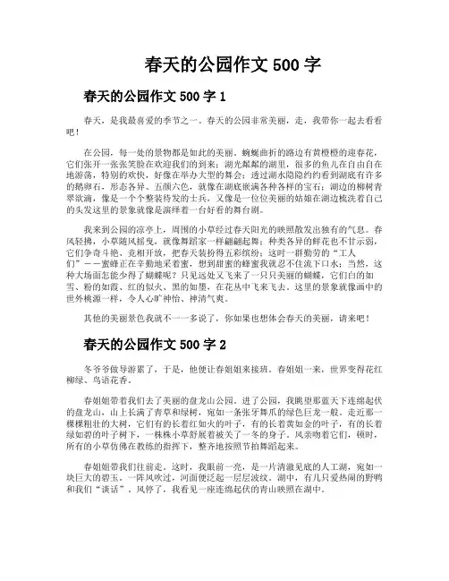 春天的公园作文500字