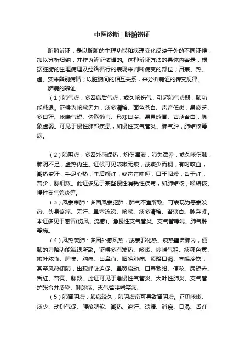 中医诊断丨脏腑辨证