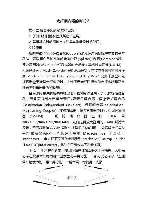 光纤耦合器的测试2.