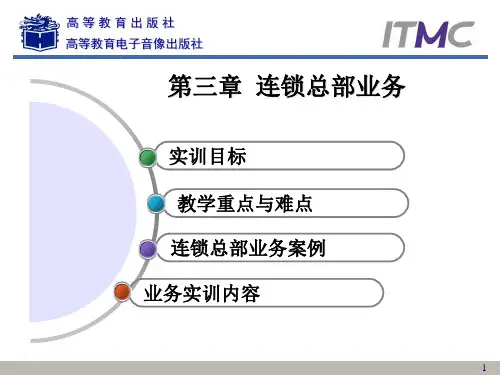 连锁经营管理案例与实训  连锁总部业务