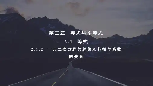2.1.2一元二次方程的解集及其根与系数的关系课件-高一上学期数学人教B版【04】