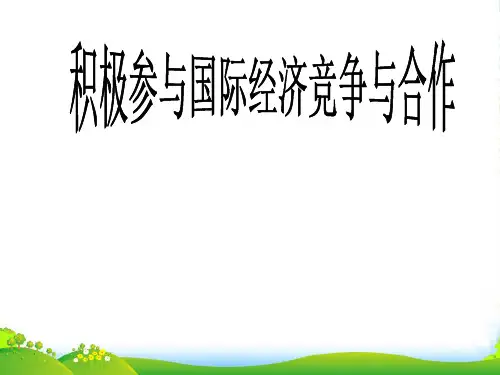 高中政治 积极参与国际经济竞争与合作课件 新人教必修1