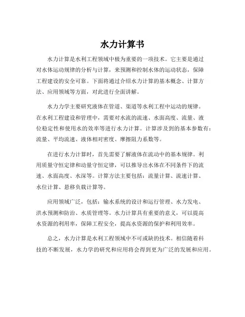 水力计算书
