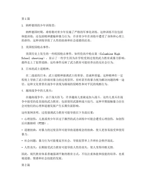 武力教育反面案例(2篇)