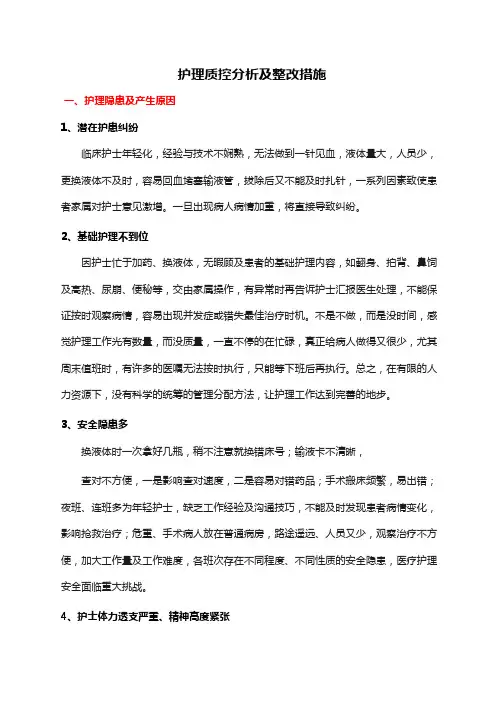 护理质控分析及整改措施