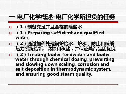 电厂化学概述ppt课件