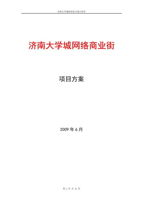 济南大学城商业街网站项目方案