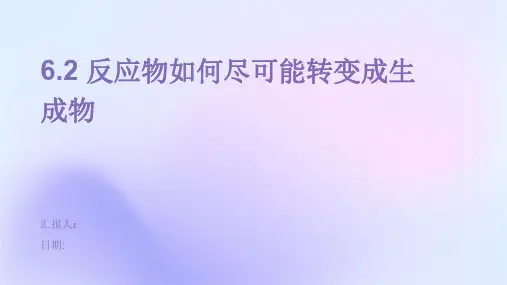 6.2 反应物如何尽可能转变成生成物