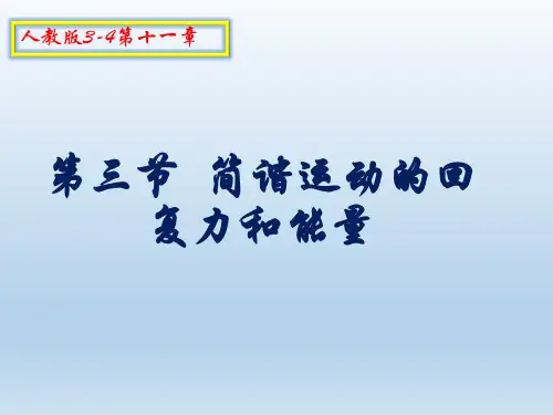 人教版选修3—4 物理：11.3 简谐运动的回复力和能量  课件(共14张PPT)