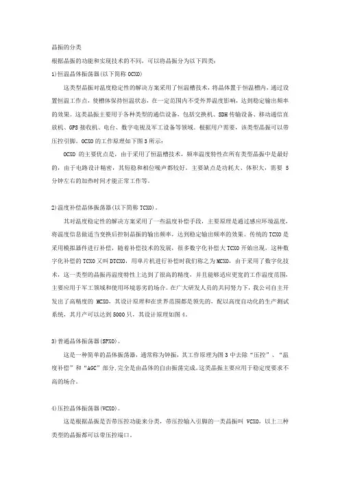 晶振的分类