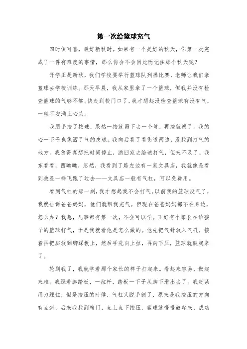 第一次___写一篇作文300字