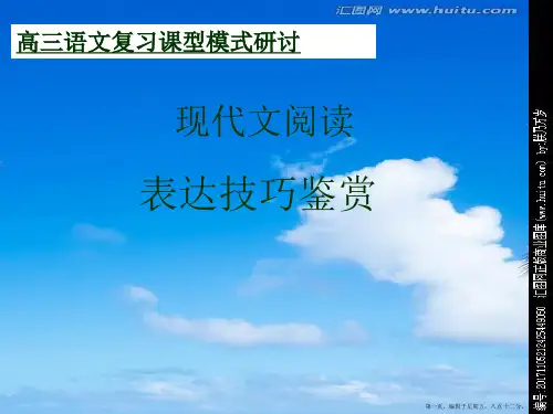 高考语文 现代文阅读表达技巧鉴赏复习课件 新人教版