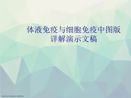 体液免疫与细胞免疫中图详解演示文稿