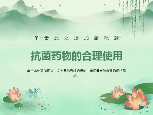 抗生素合理使用PPT课件