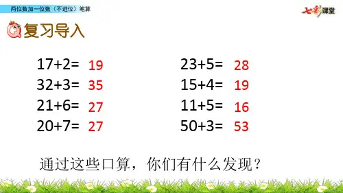2.1.1 两位数加一位数(不进位)笔算