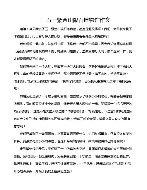五一紫金山陨石博物馆作文