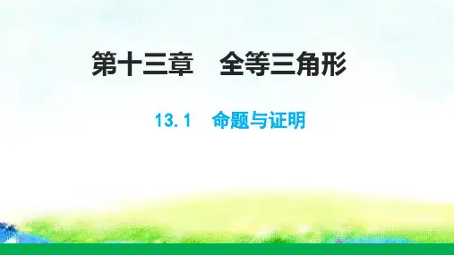 冀教版八年级上册13.1命题与证明课件(共16张ppt)