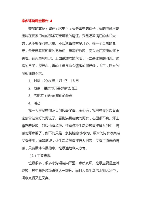 家乡环境调查报告 4 (2)
