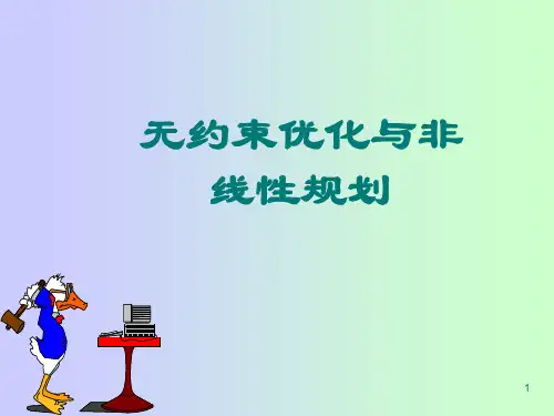 第5讲 无约束优化与非线性规划