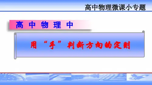 高中物理微课小专题 用“手”判断方向的定则