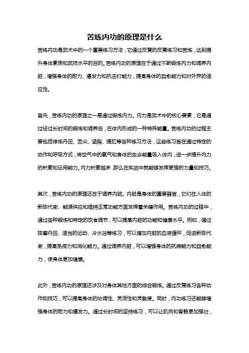苦练内功的原理是什么
