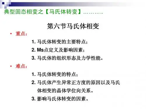 马氏体转变(七)