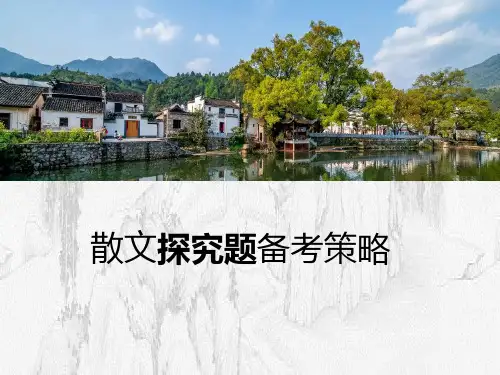 2024届高考专题复习：散文探究题学习策略课件