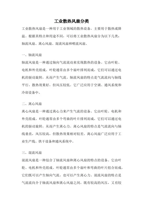 工业散热风扇分类
