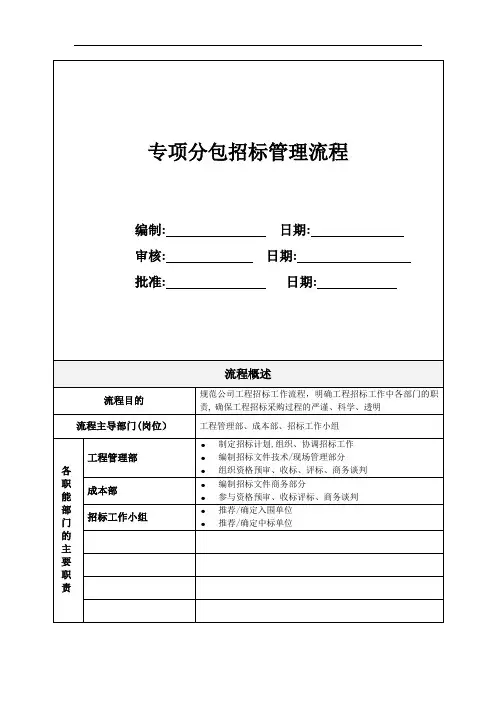 GC03-专项分包招标管理流程