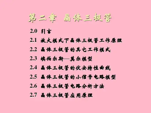 【精品课件】电子线路第二章