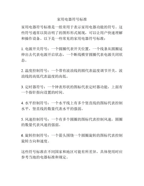 家用电器符号标准