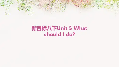 新目标八下UnitWhatshouldIdo