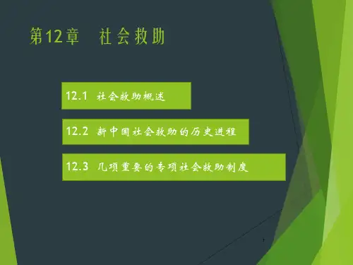 社会保障学课件 第12章--社会救助