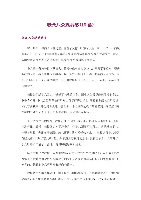 忠犬八公观后感(15篇)_6
