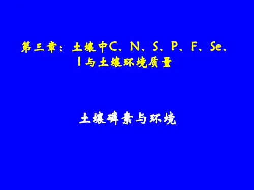 《土壤磷素与环境》PPT课件