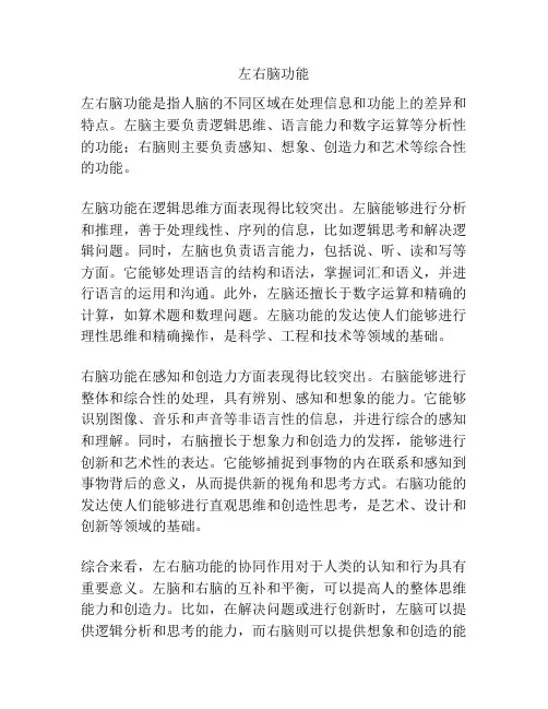 左右脑功能