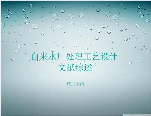 自来水厂处理工艺设计献综述